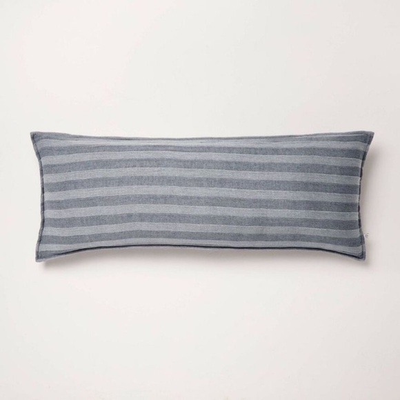 Hearth & Hand Magnolia 14"x36" Tonal Stripe Oblong Throw Pillow Blue - Picture 2 of 5
